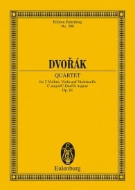 Dvorak: String Quartet C major Opus 61 B 121 (Study Score) published by Eulenburg